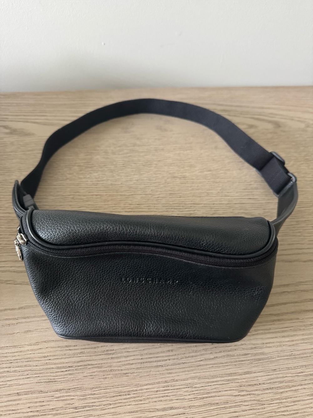 Longchamp Black Leather Belt Bag